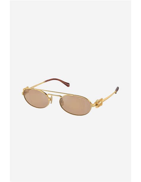 miu miu melbourne david jones|Miu Miu Oval Rust Metal Brown Mirror Gold .